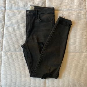 Abercrombie & Fitch Super Skinny Black Jeans 6R High Rise